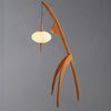 WOMO Flying Saucer Dreibein-Stehlampe aus Holz-WM7136 thumbnail