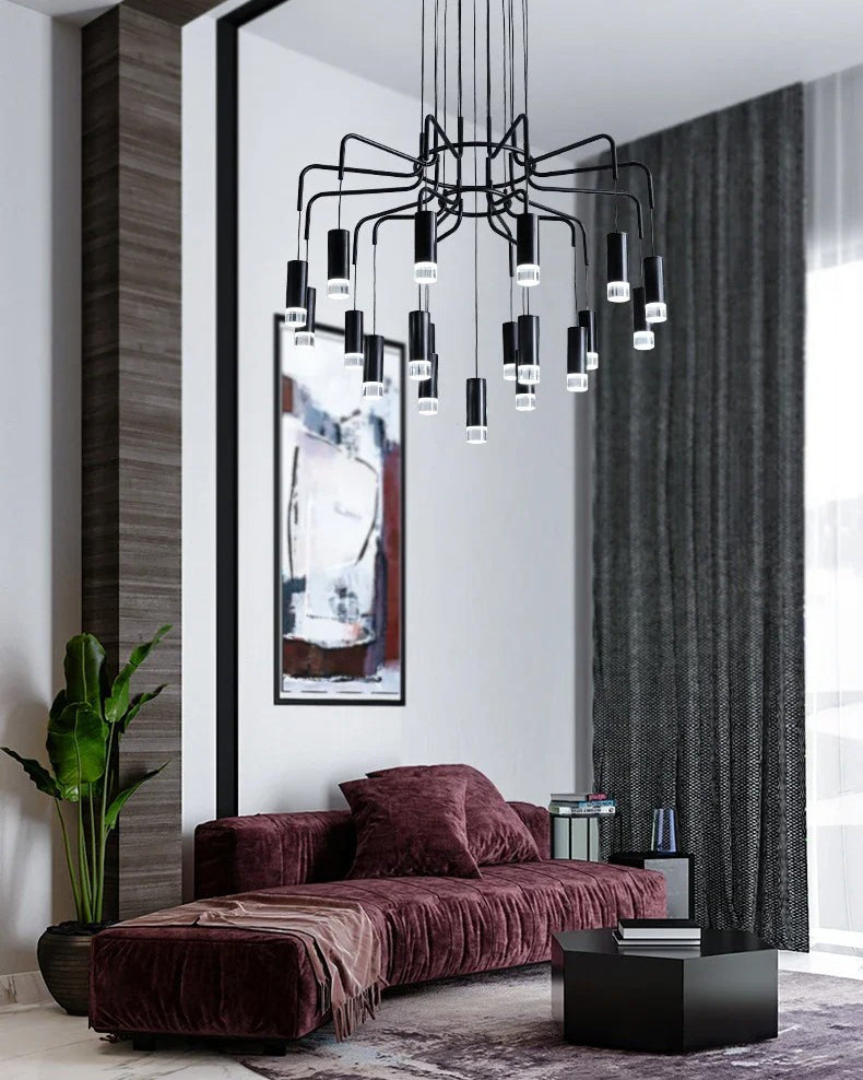WOMO Black Drop Chandelier -WM2610