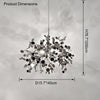 WOMO Cluster Pendelleuchte Silber Gold Esstisch Modern-WM2042 thumbnail
