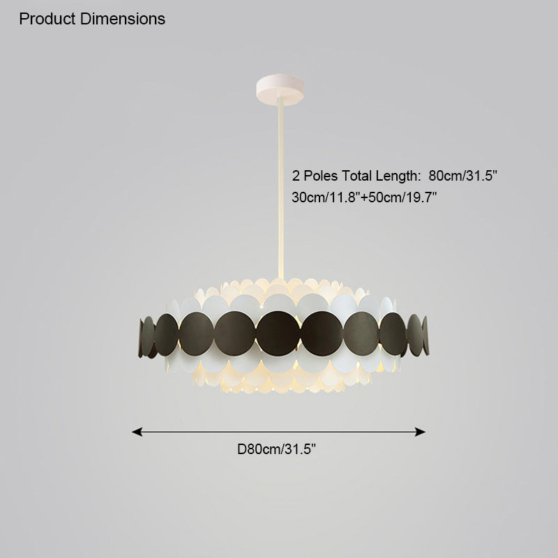 WOMO Scandi Scalloped Round Chandelier-WM2140