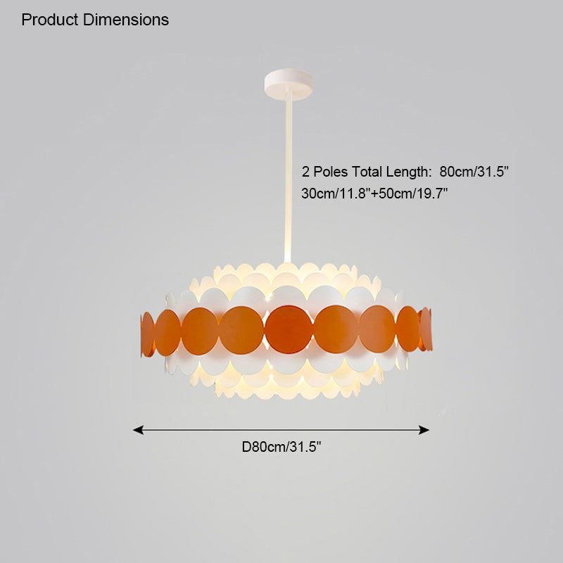 WOMO Scandi Scalloped Round Chandelier-WM2140