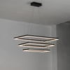 WOMO Metall Schwarzer LED Kronleuchter Rechteckig Für hohe decken-WM2120 thumbnail