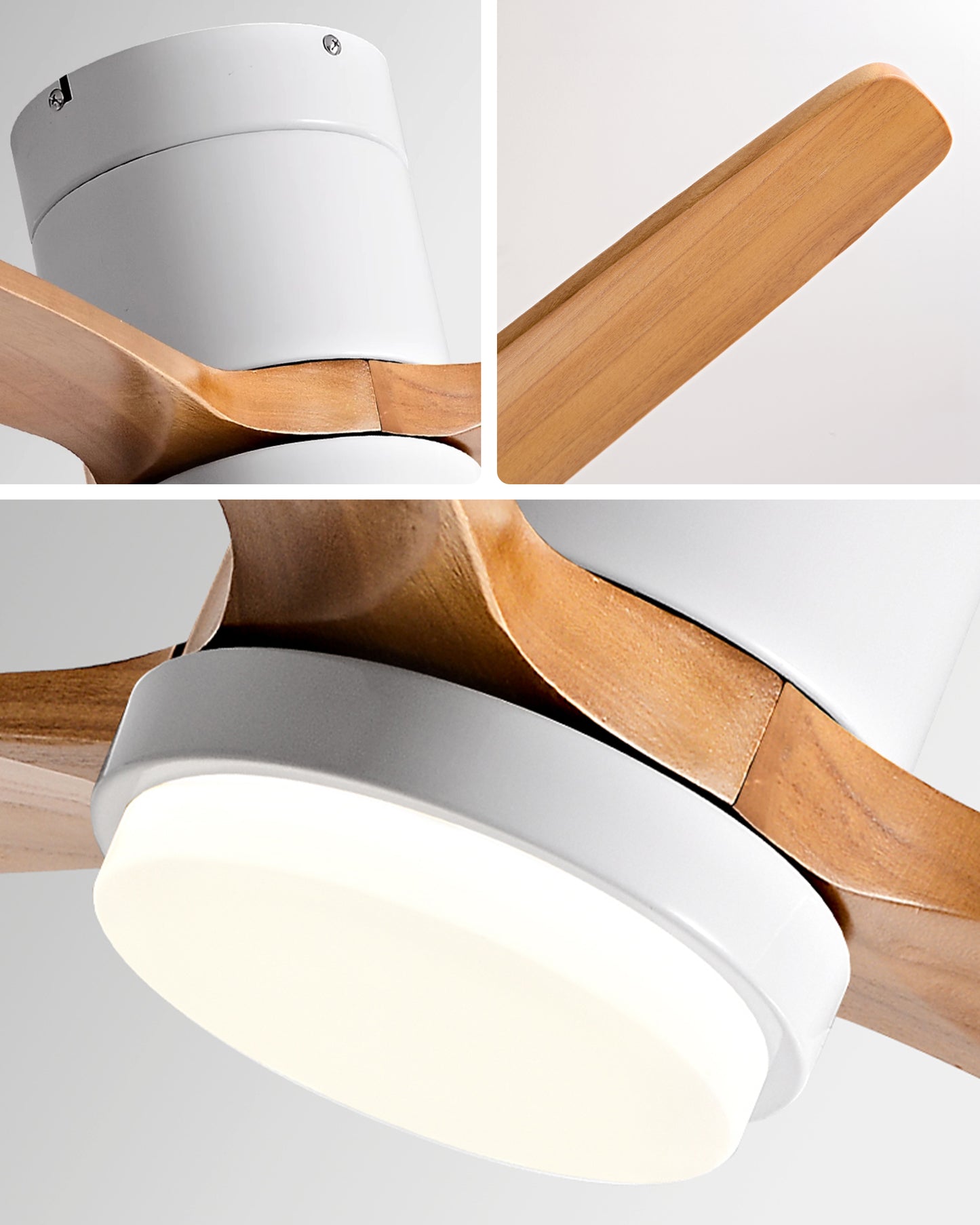 WOMO 3 Blade Low Profile Ceiling Fan Lamp - WM5193