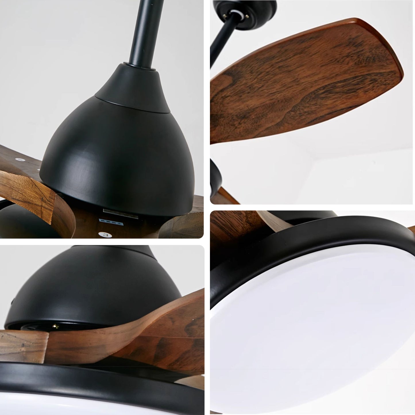 WOMO 3 Wood Blade Ceiling Fan Lamp - WM5242