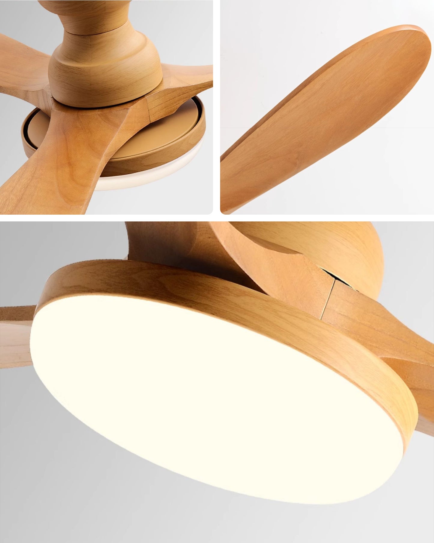 WOMO 3 Blade Low Profile Ceiling Fan Lamp - WM5230