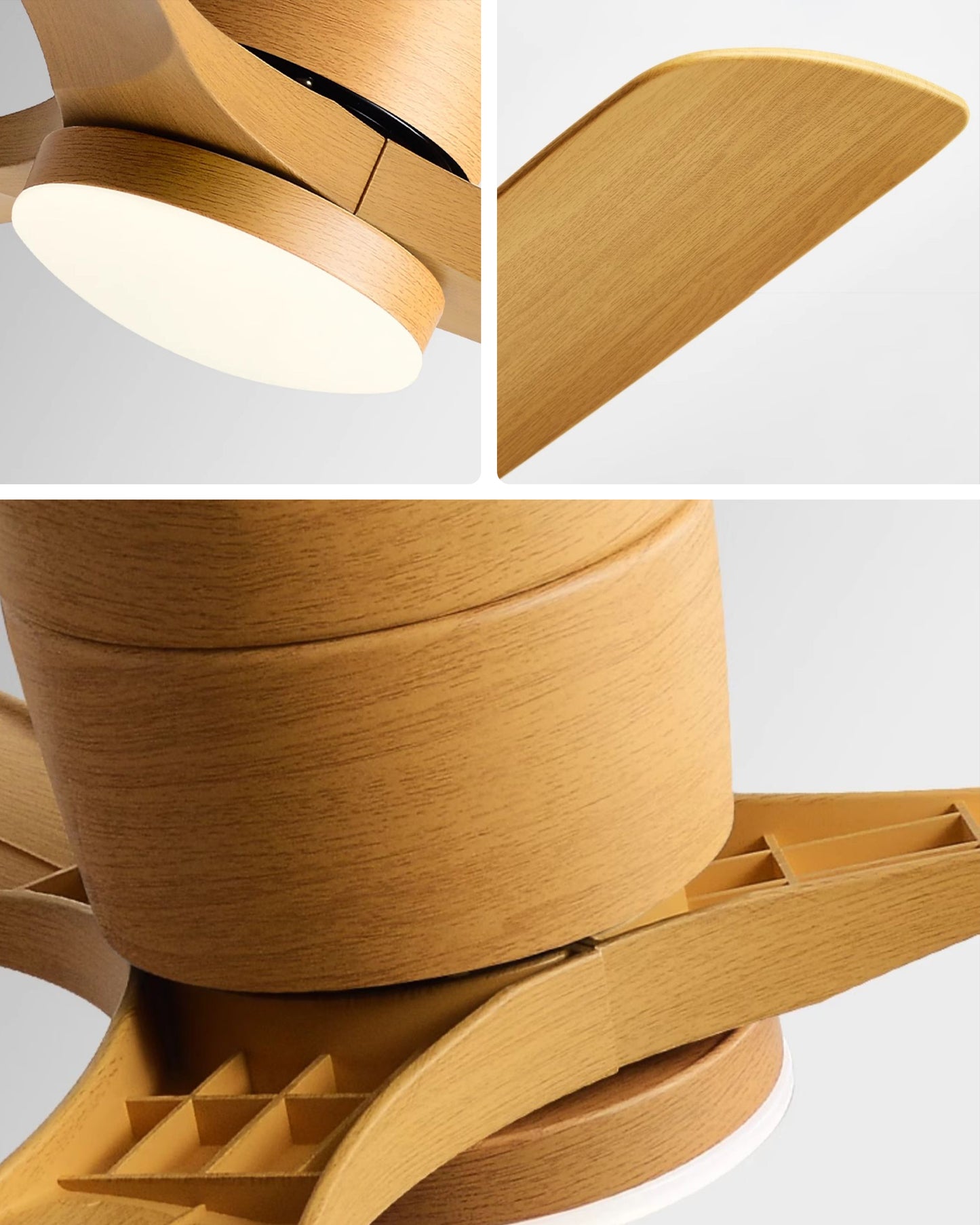 WOMO Modern Low Profile Ceiling Fan Lamp-WM5215