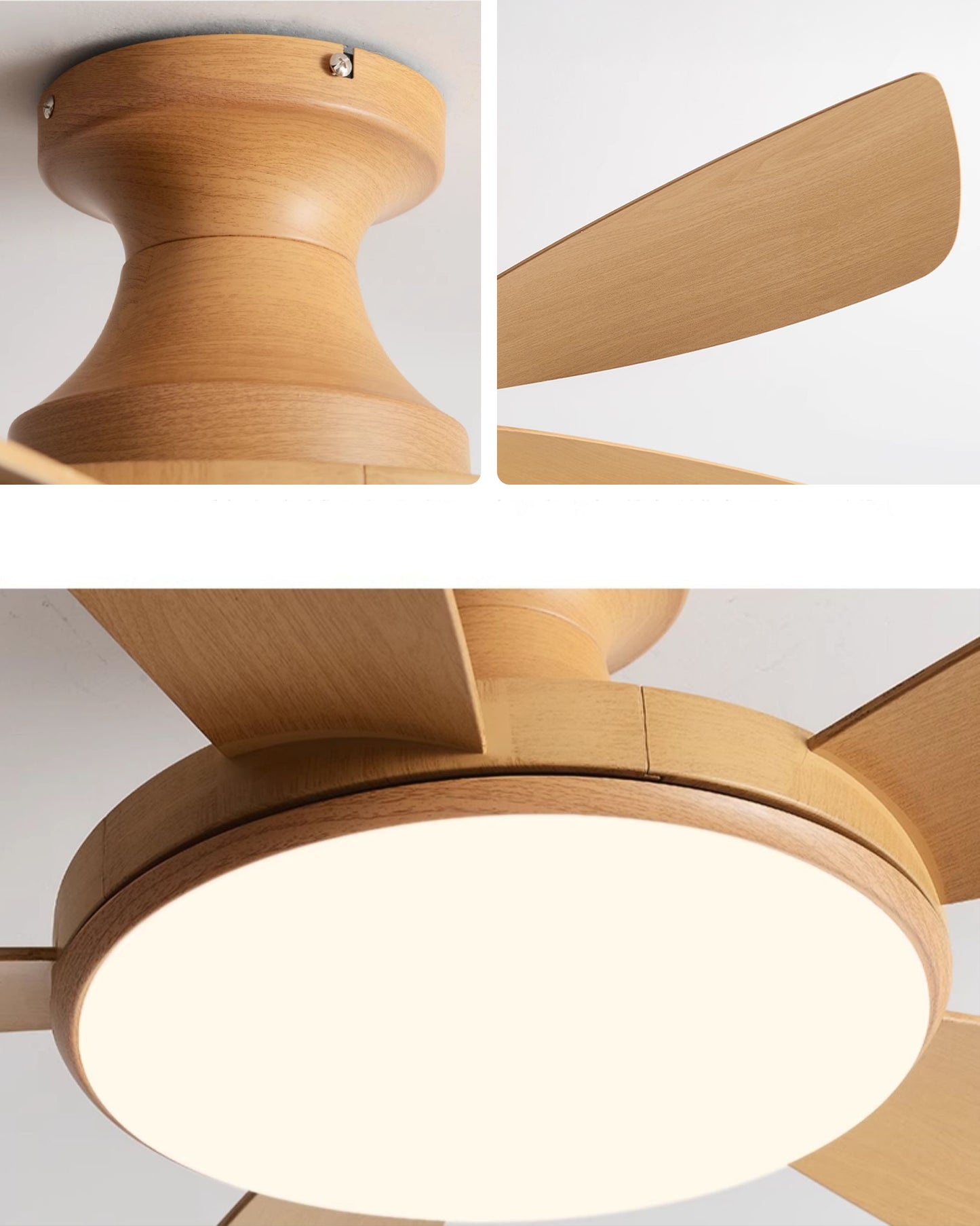 WOMO Modern Low Profile Ceiling Fan Lamp - WM5190