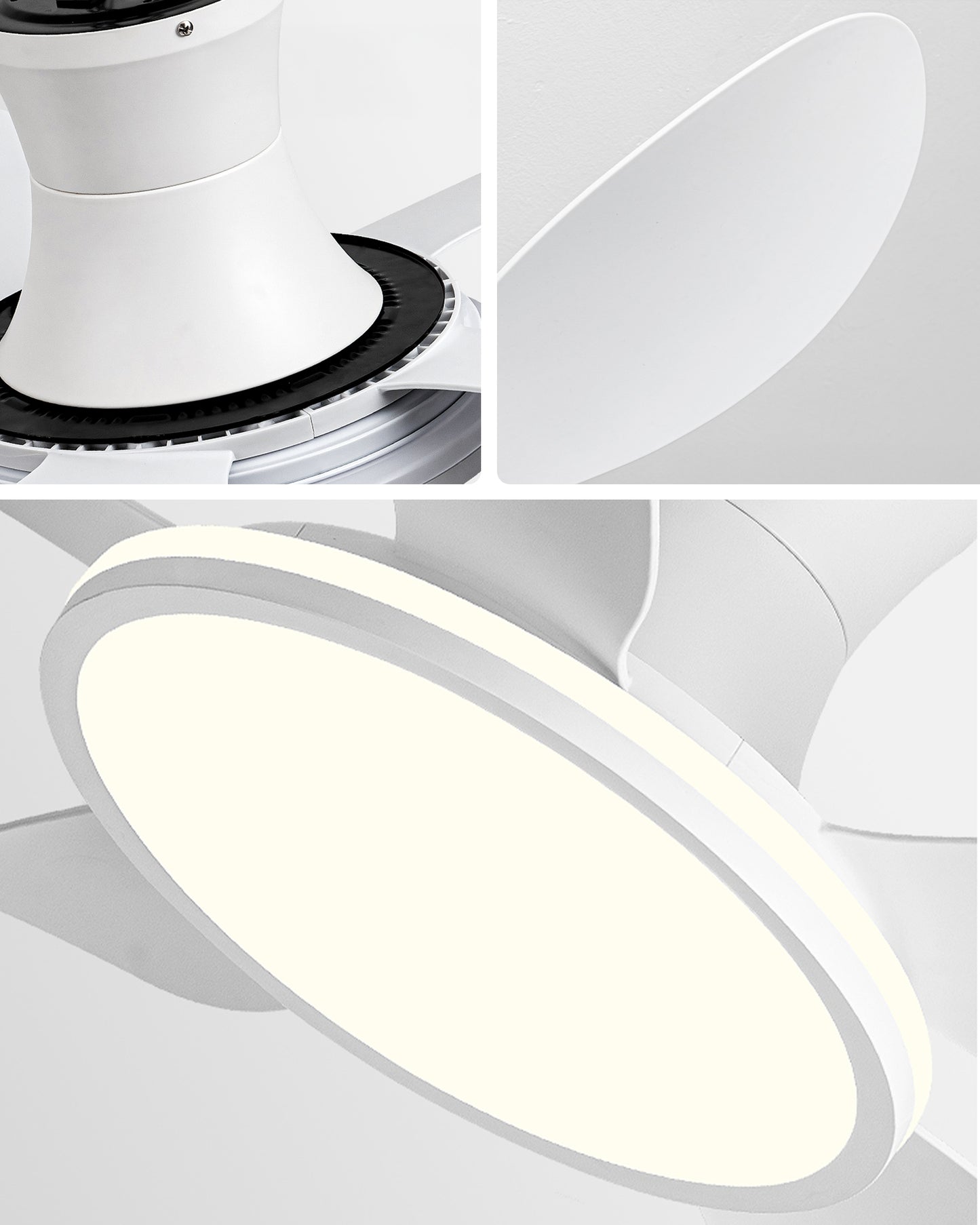 WOMO Modern Low Profile Ceiling Fan Lamp - WM5239