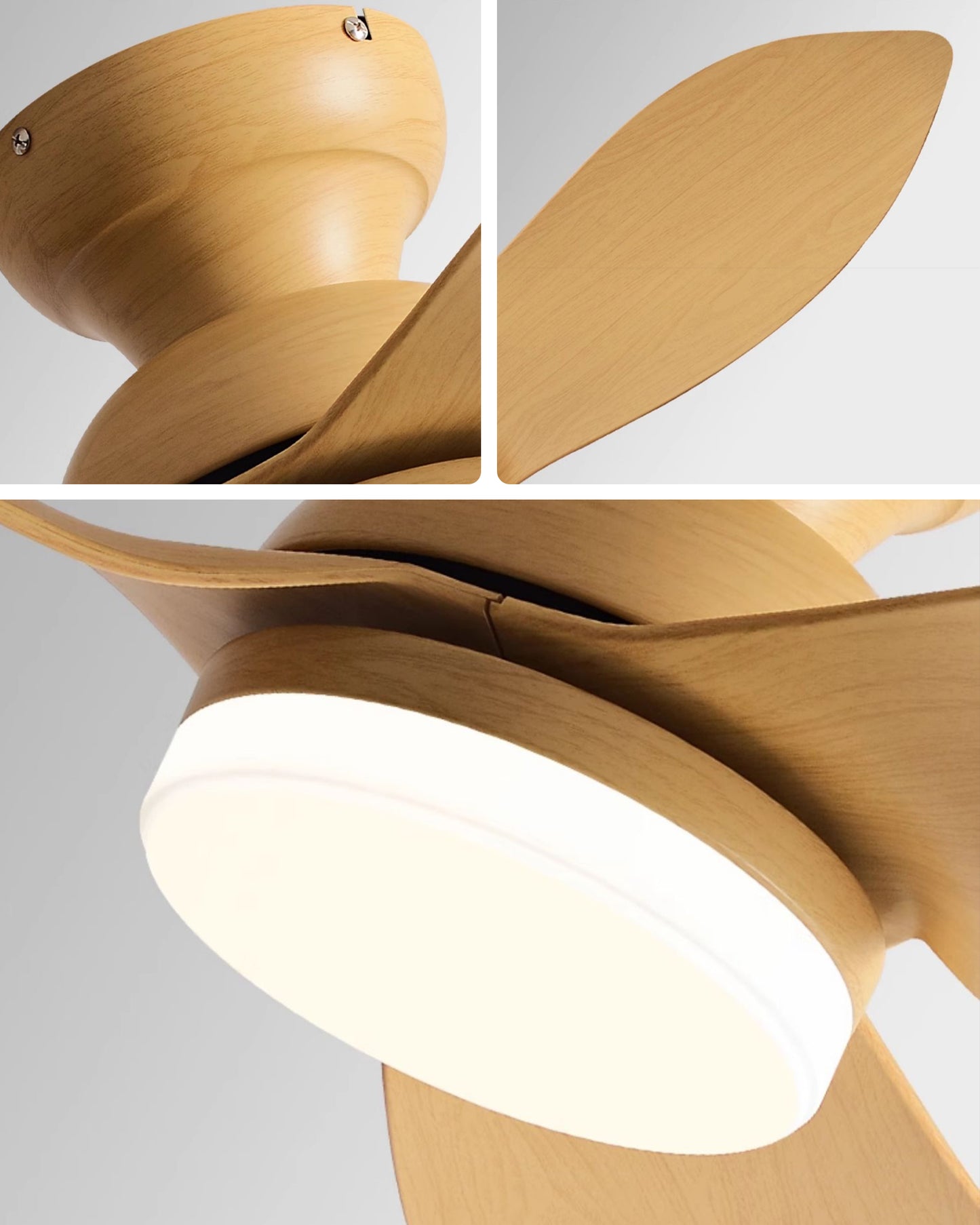 WOMO 38 Inch Low Profile Ceiling Fan Lamp-WM5219
