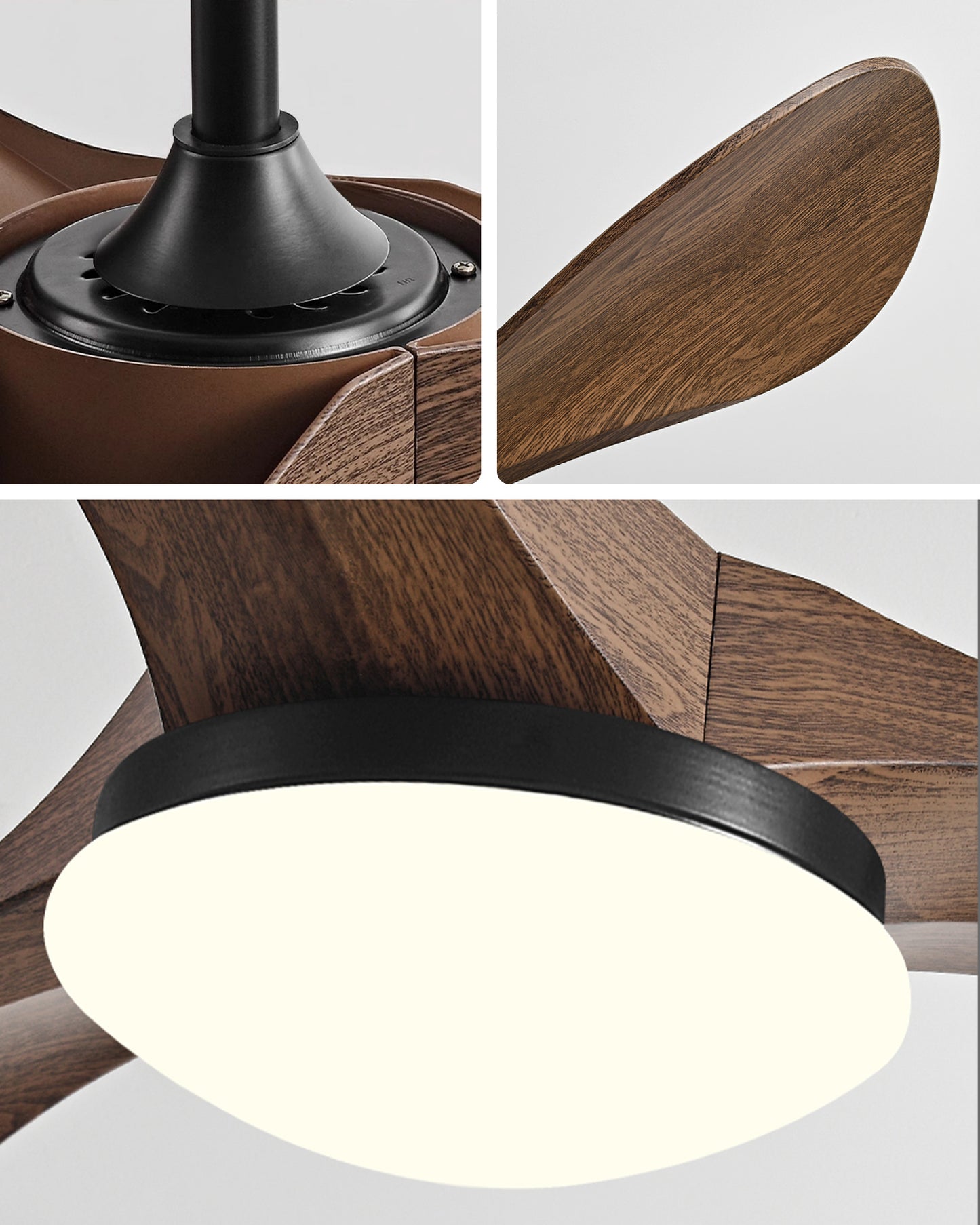 WOMO 3 Blade Modern Ceiling Fan Lamp - WM5200
