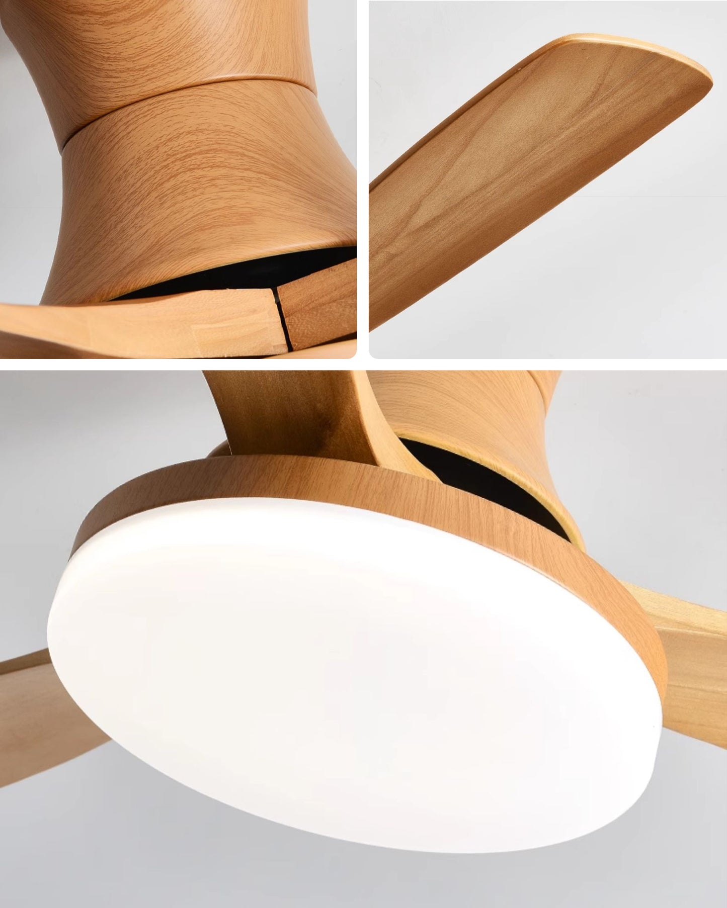 WOMO Modern Low Profile Ceiling Fan Lamp - WM5198
