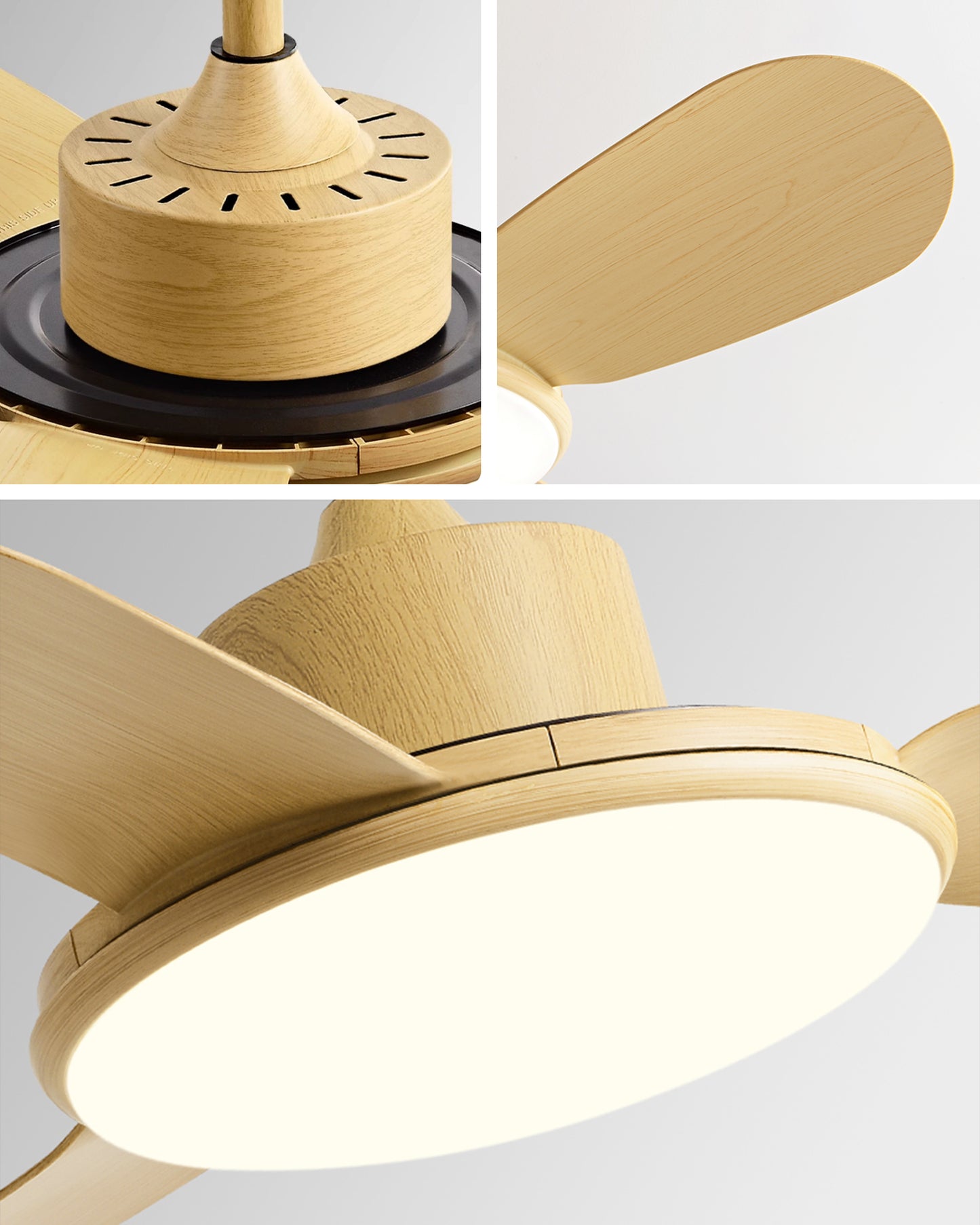 WOMO 3 Blade Modern Ceiling Fan Lamp-WM5227