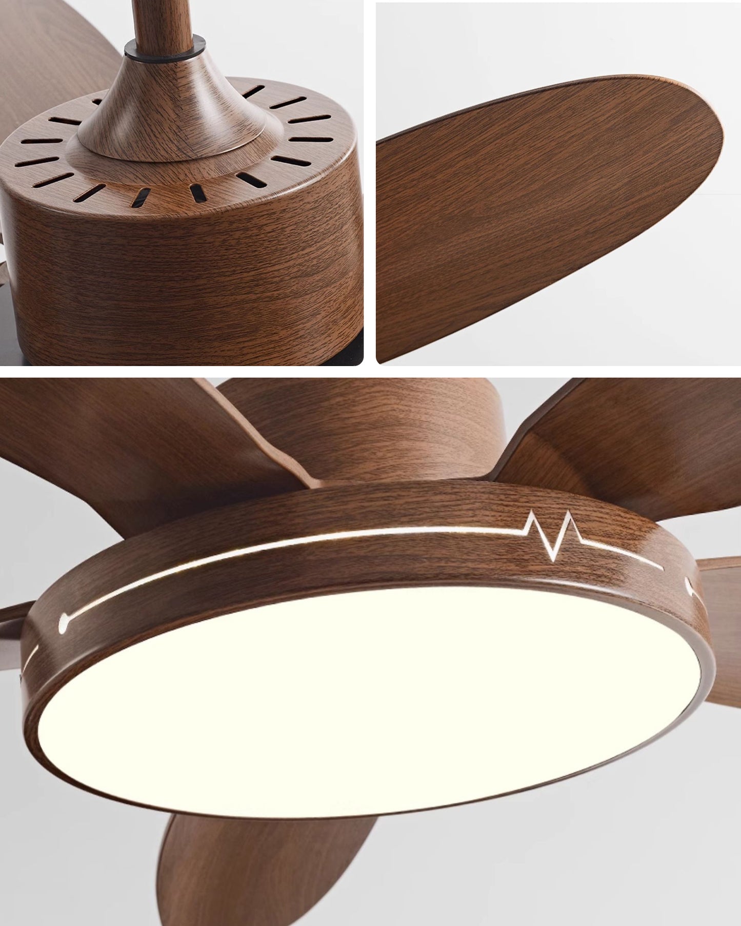 WOMO 5 Blade Modern Ceiling Fan Lamp - WM5189