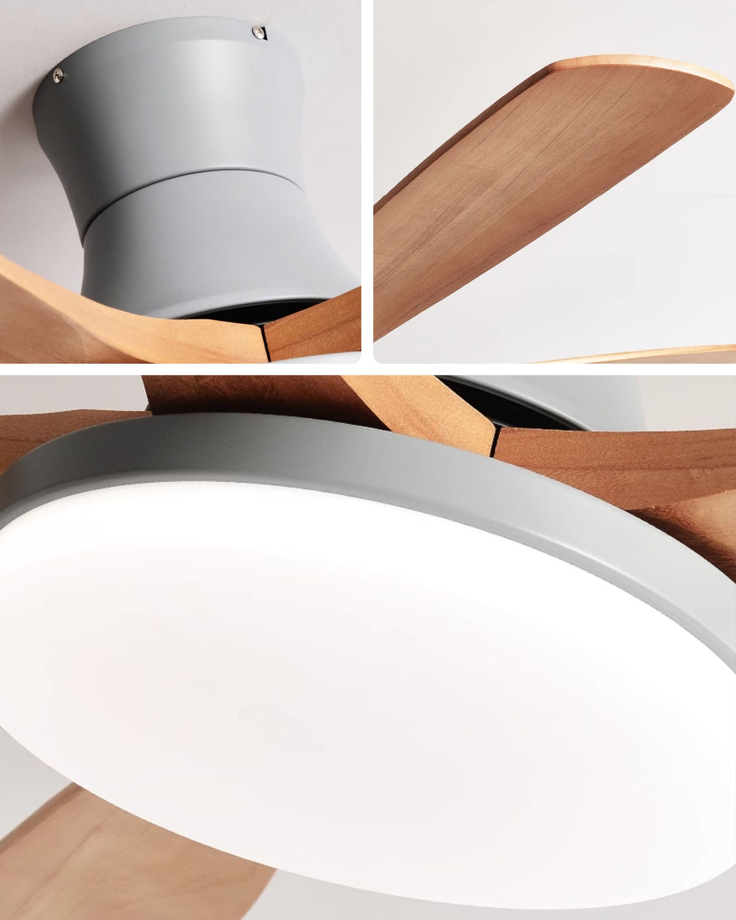 WOMO 5 Blade Low Profile Ceiling Fan Lamp - WM5208