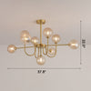WOMO Mid Century Kronleuchter Glaskugel schlafzimmer-WM2255 thumbnail