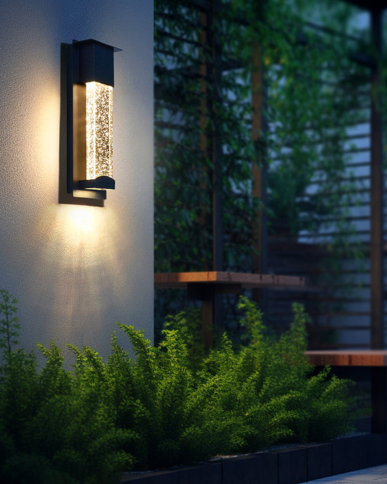 WOMO Outdoor Seeded Glass Wall Light-WM9024