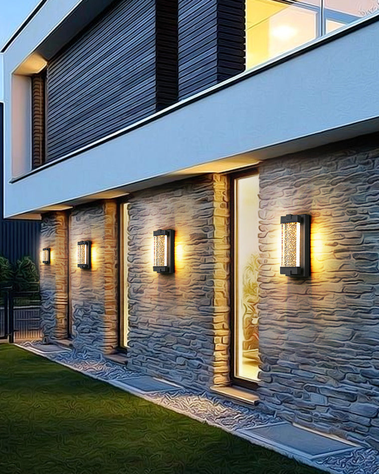 WOMO Outdoor Seeded Glass Wall Light-WM9024