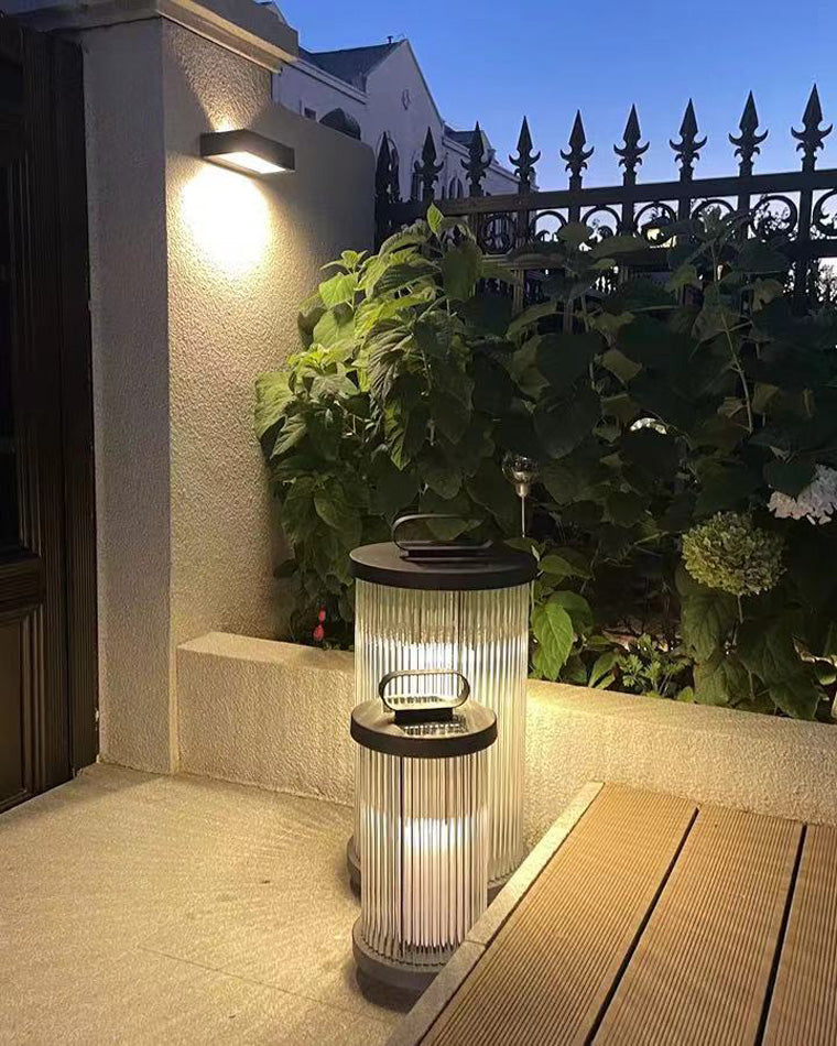 WOMO Solar Pleated Glass Lantern-WM9043