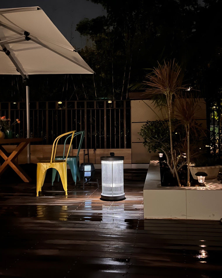 WOMO Solar Pleated Glass Lantern-WM9043