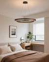 WOMO LED Kronleuchter Ring Esstisch Holz Landhaus Modern-WM2492 thumbnail