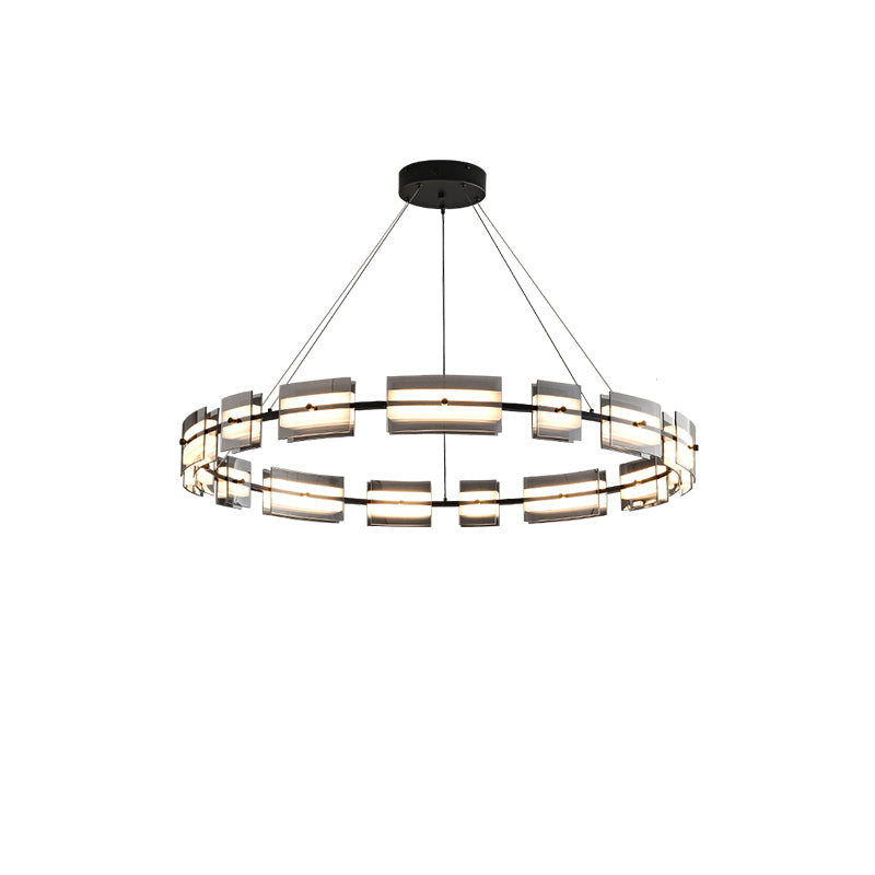 WOMO Modern Tiered Glass Chandelier-WM2220