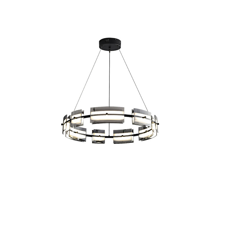 WOMO Modern Tiered Glass Chandelier-WM2220