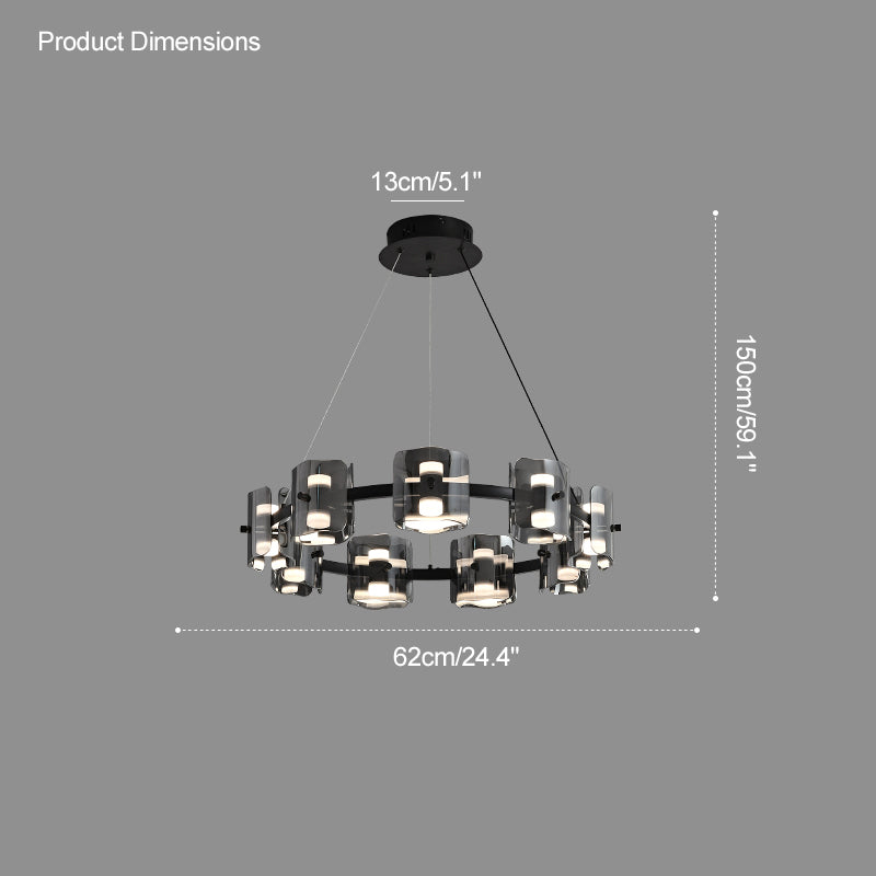 WOMO Modern Candle Round Chandelier-WM2218
