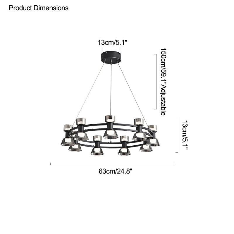 WOMO Modern Pillar Candle Round Chandelier-WM2224