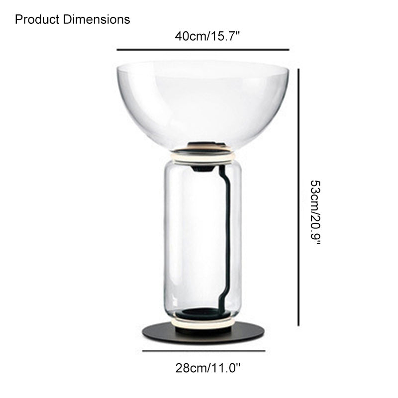 WOMO Glass Column Torchiere Floor Lamp-WM7018