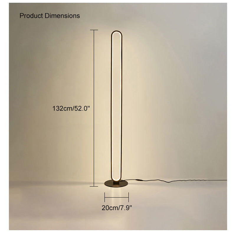 WOMO Oval Skinny Corner Floor Lamp-WM7009