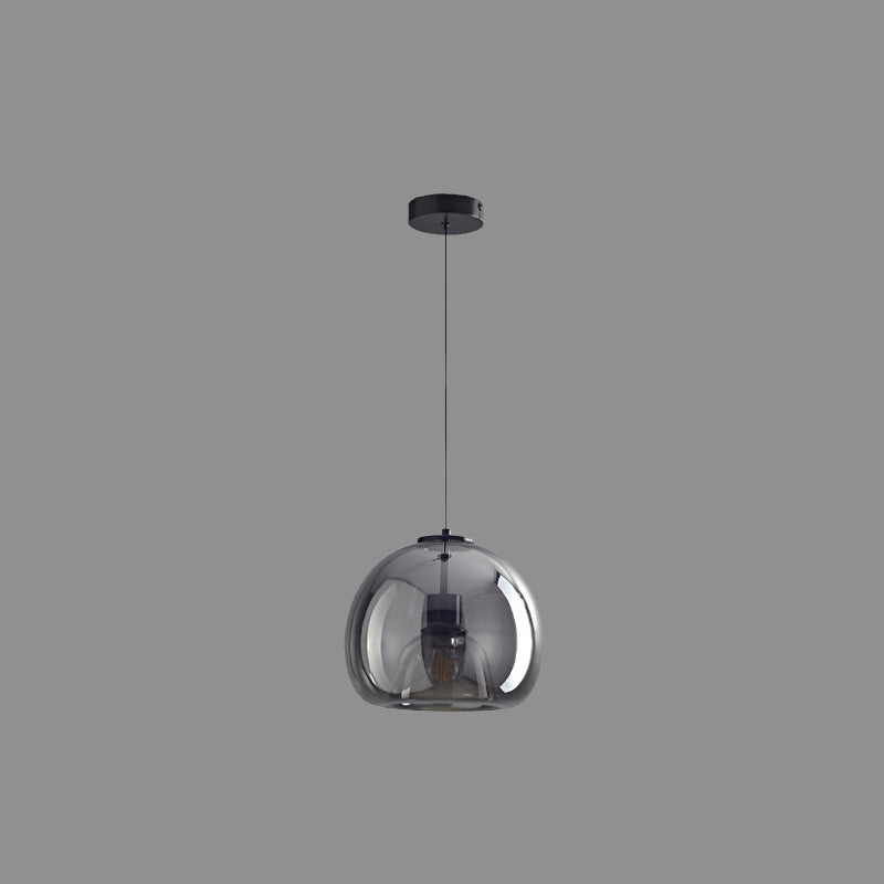 WOMO Smoked/Amber Blown Glass Pendant Light-WM2108