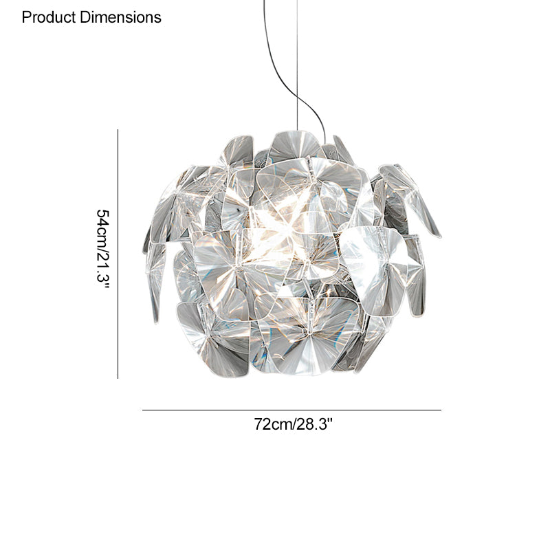 WOMO Mirrored Lucite Chandelier-WM2197