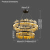 WOMO Iceberg Runder Schwarzgold-Kronleuchter-WM2183 thumbnail