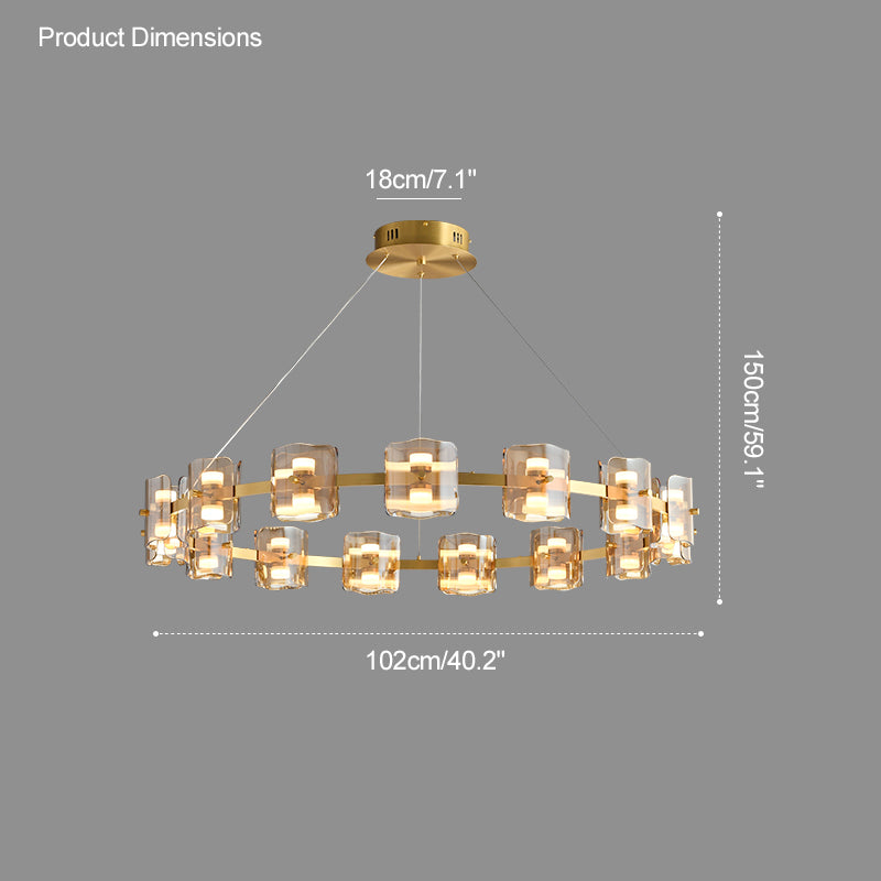WOMO Modern Candle Round Chandelier-WM2218