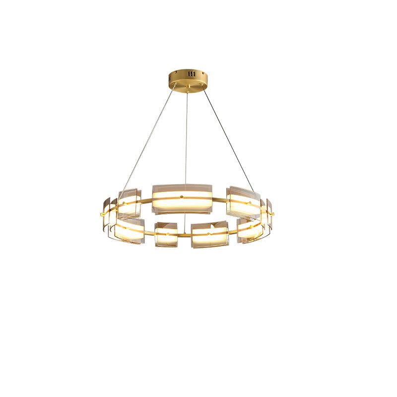 WOMO Modern Tiered Glass Chandelier-WM2220
