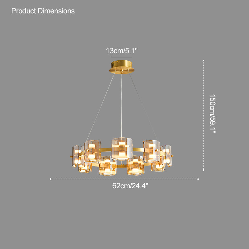 WOMO Modern Candle Round Chandelier-WM2218