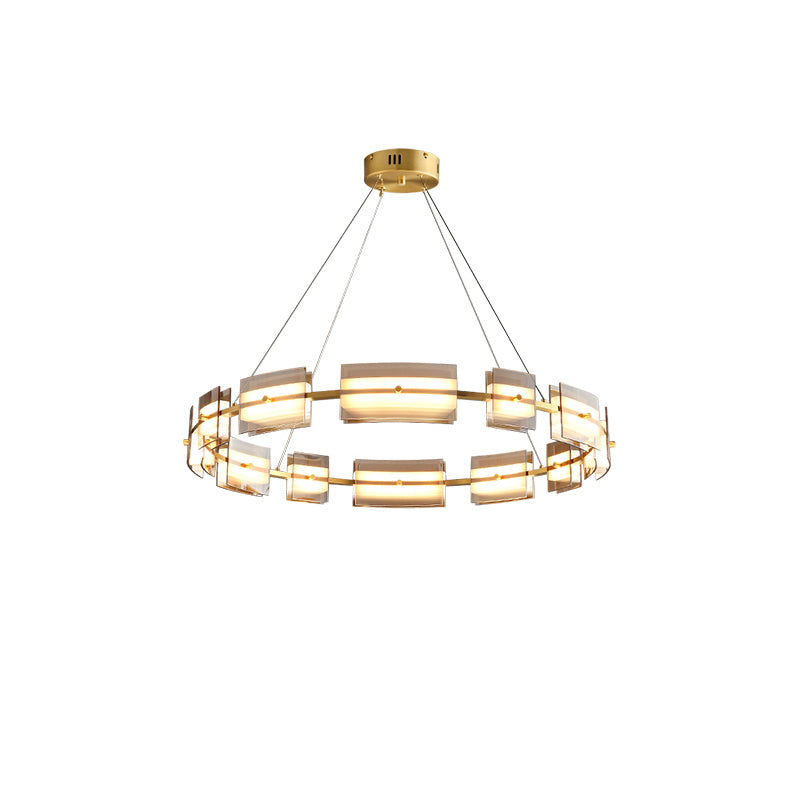 WOMO Modern Tiered Glass Chandelier-WM2220