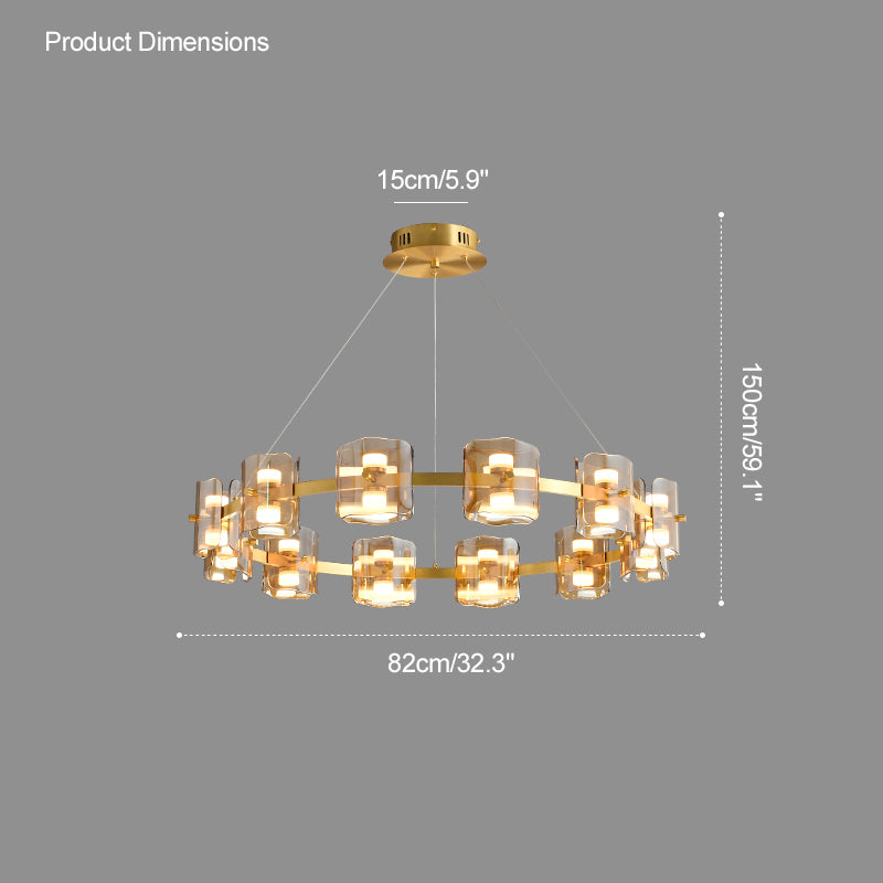 WOMO Modern Candle Round Chandelier-WM2218