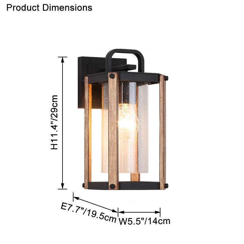 WOMO Rustic Outdoor Wall Lantern-WM9147