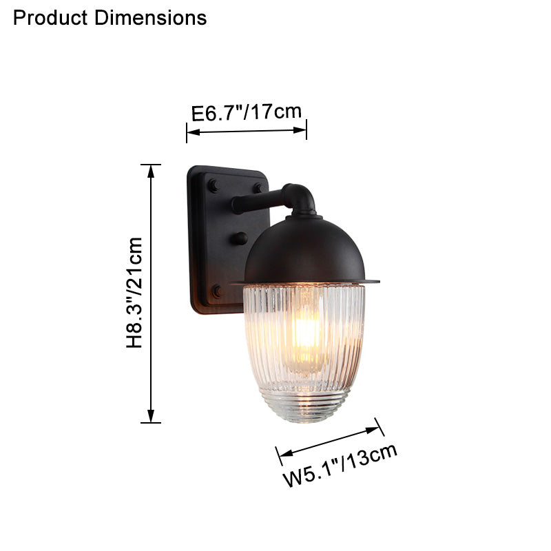 WOMO Egg Rustic Outdoor Wall Light-WM9148