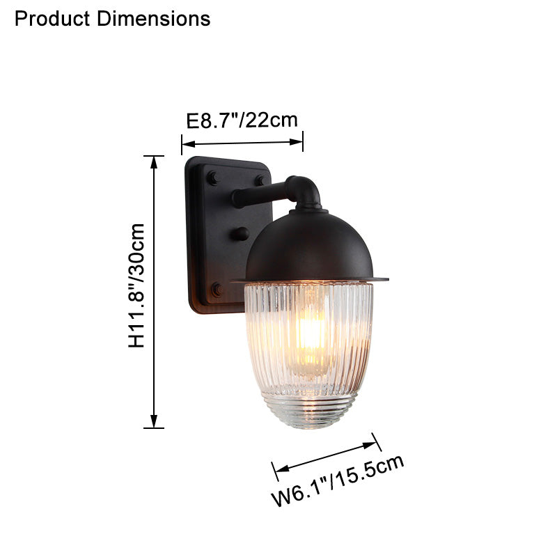 WOMO Egg Rustic Outdoor Wall Light-WM9148