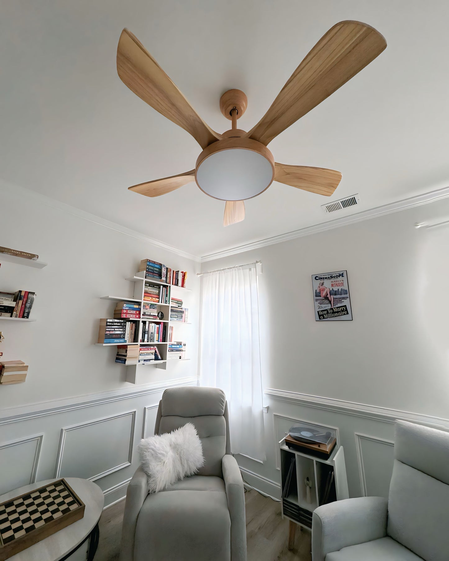 WOMO Scandi Reversible Ceiling Fan with Light-WM5002