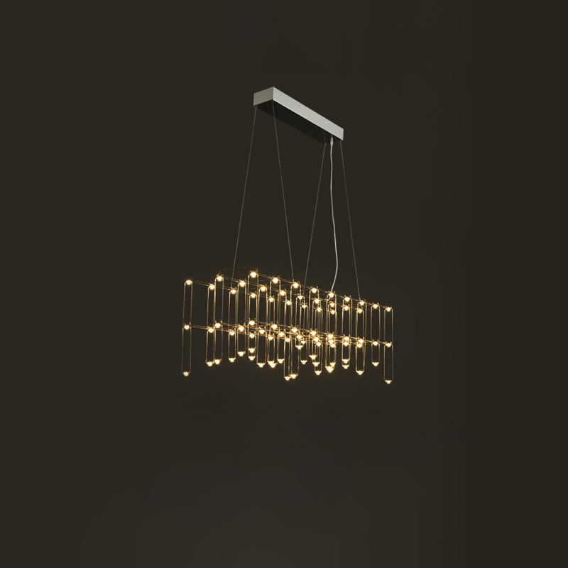 WOMO Rectangular Sculptural Chandelier-WM2200