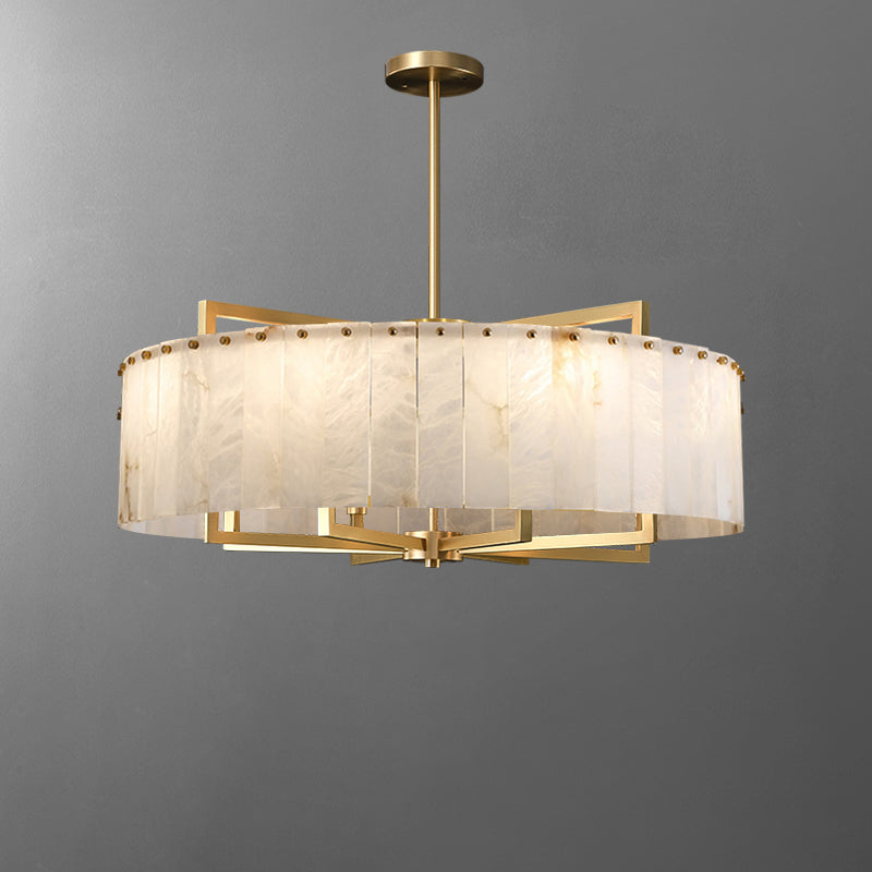 WOMO Round Alabaster Chandelier-WM2390a