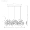 WOMO Cluster Pendelleuchte Silber Gold Esstisch Modern-WM2042 thumbnail