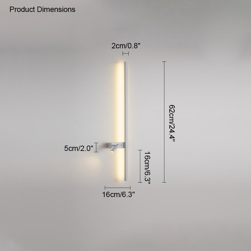 WOMO Switchable Long Linear Wall Sconce with Spotlight-WM6068