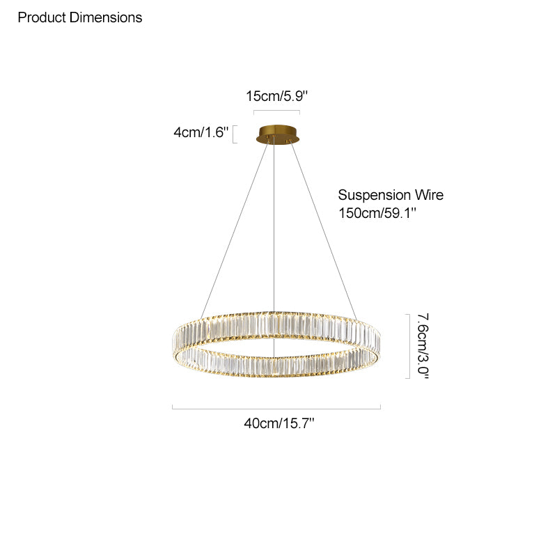 WOMO 2 Tier Circular Crystal Chandelier-WM2192