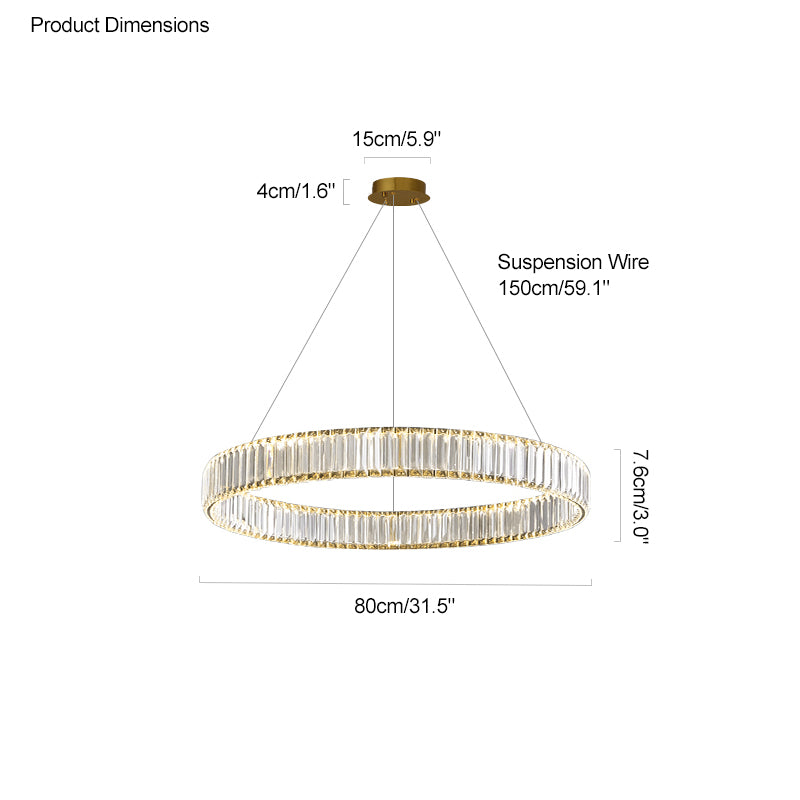 WOMO 2 Tier Circular Crystal Chandelier-WM2192