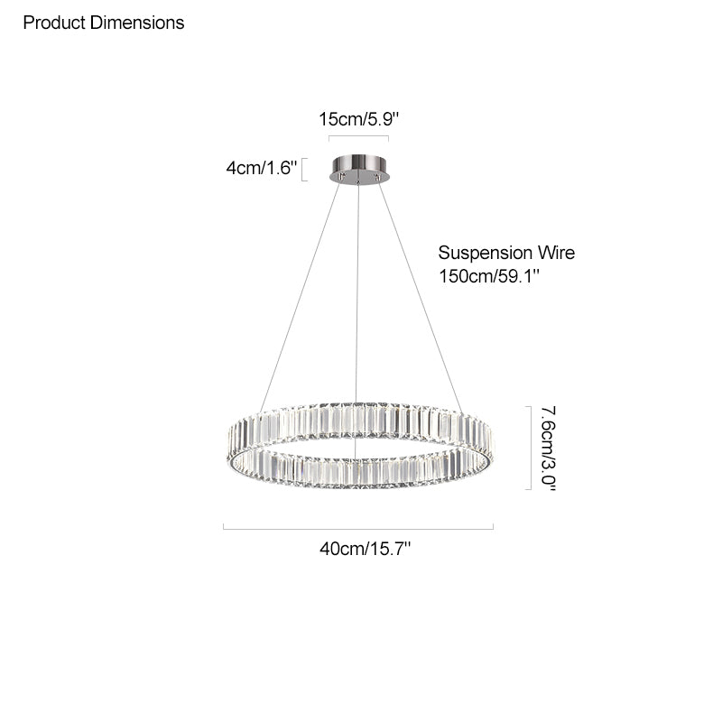 WOMO 2 Tier Circular Crystal Chandelier-WM2192