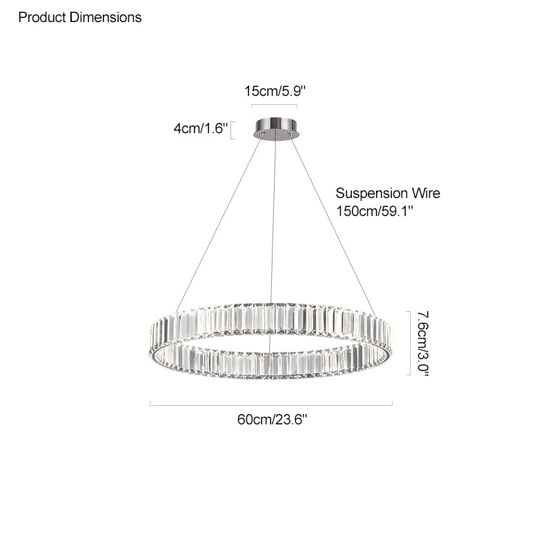 WOMO 2 Tier Circular Crystal Chandelier-WM2192